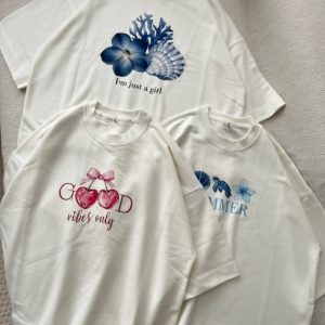 تیشرت باکسی سفید پینترستی print
